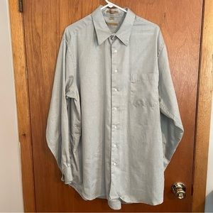 Milano‎ and uomo mens long sleeve button down shirt grey 17.5 neck, 36/37